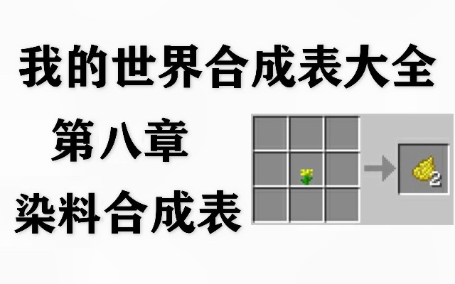 《2025独家揭秘：Minecraft黄绿色染料制作+实用道具合成攻略》