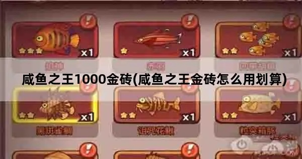 咸鱼之王金鱼攻略：高效使用技巧揭秘