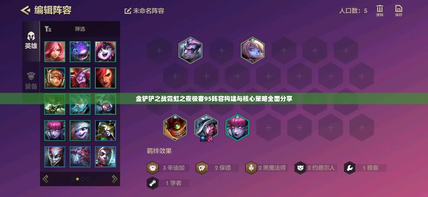 《极客95阵容攻略：金铲铲之战霓虹之夜玩法揭秘》