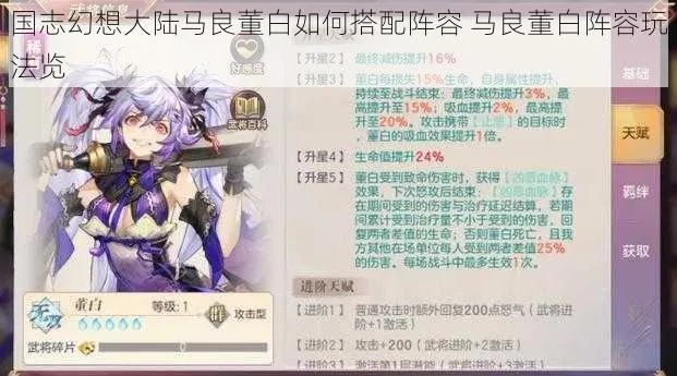 三国志幻想大陆董白阵容搭配攻略：最强组合曝光