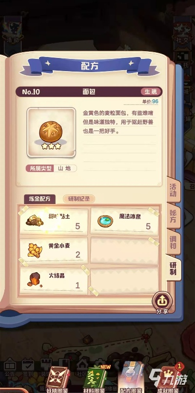 诺弗兰物语面包合成秘籍：独家完美配方攻略速查