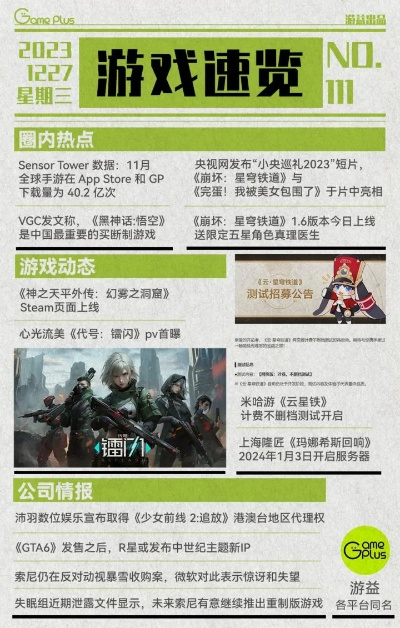 未来游戏盘点：必玩热门新游推荐！