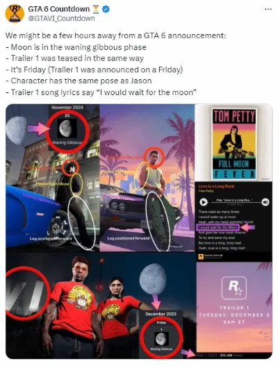 《GTA6》预告日大揭秘！隐藏线索解析，提前锁定新预告亮点！