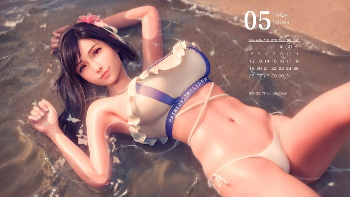 《最终幻想7：重生》蒂法奶牛比基尼，萌化升级新风尚