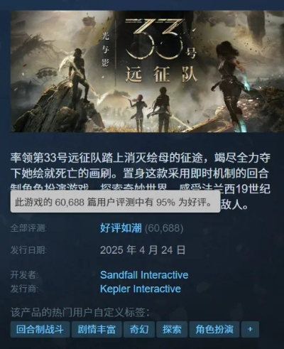年度巨作《光与影：33号远征队》Steam史低，探秘光影新境界！