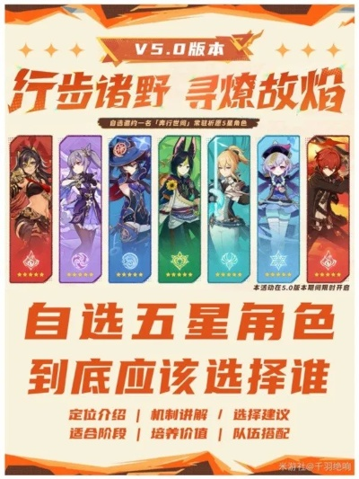 《原神》5.0五星自选攻略：揭秘最佳五星角色选择秘籍