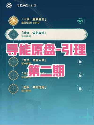 《原神》导能原盘第二天满奖励阵容攻略，引理第二关配队新思路解析