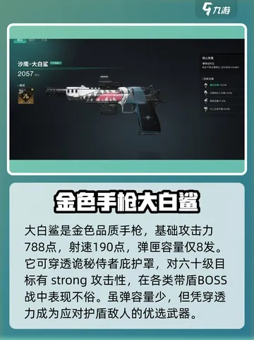 大白鲨沙鹰强力升级攻略：揭秘全新配装技巧