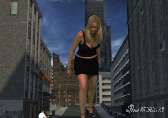 性感女巨人狂踩趣味升级，新游乐场惊爆眼球