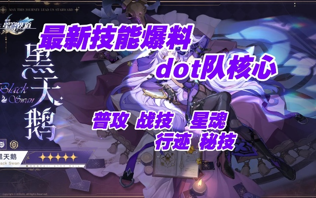 黑天鹅Dot队搭配攻略：打造最强星穹铁道阵容秘籍