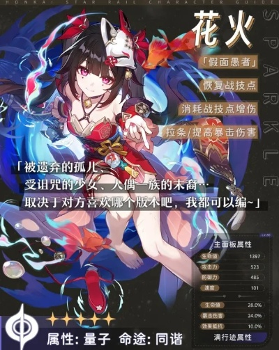 《崩坏星穹铁道》2.0花火攻略：高效培养与天赋加点技巧解析