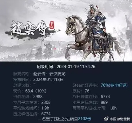 赵云传云汉腾龙新低价，体验三国名将传奇魅力