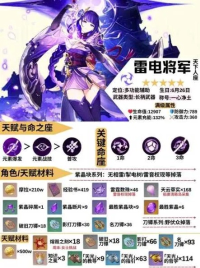 雷电将军养成秘籍：解锁最强元素战神新境界