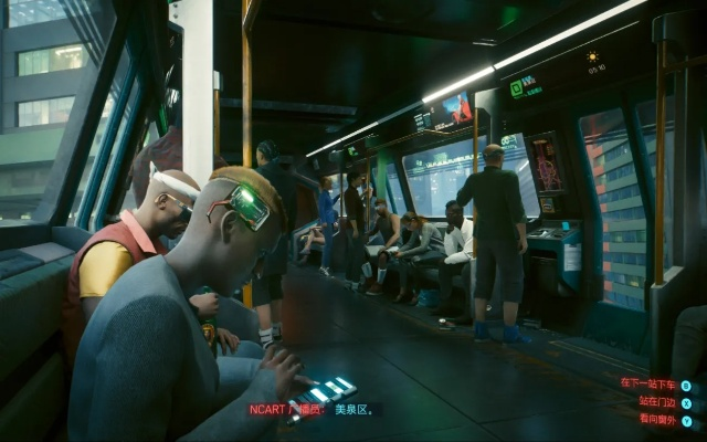 赛博朋克2077地铁奇景探秘之旅，沉浸式观光新体验