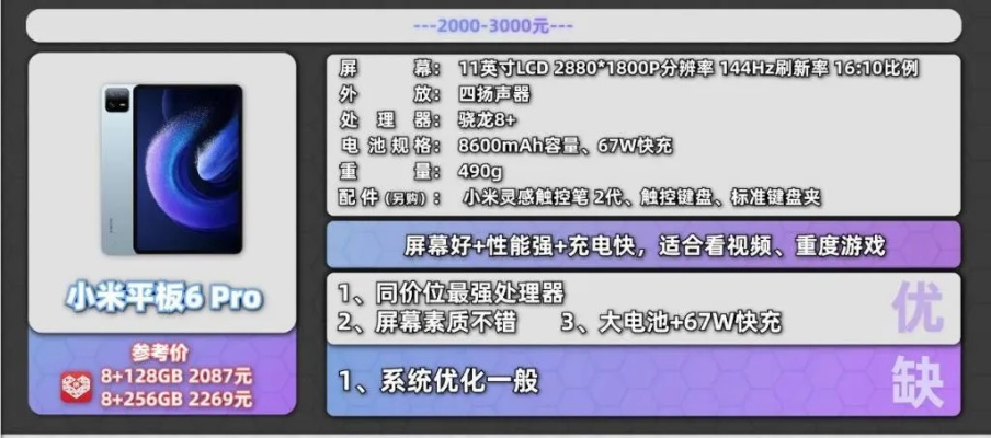 小米平板6pro价格揭秘：性价比之王揭晓