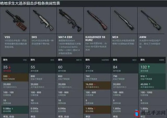 《绝地求生》武器伤害深度解析：揭秘全新伤害变化与命中奥秘