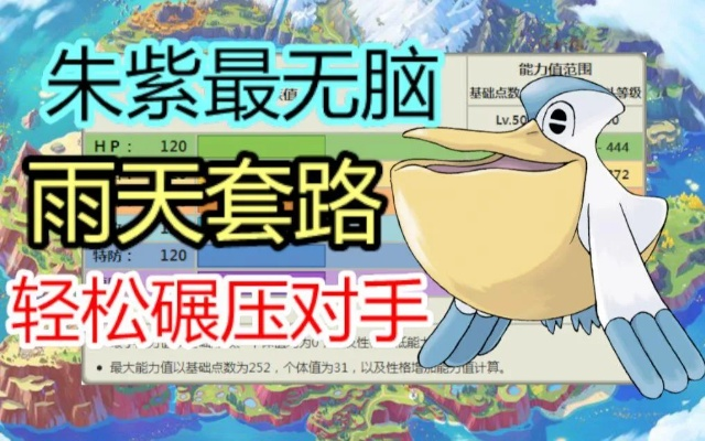 《宝可梦朱紫》雨天双打攻略：揭秘雨天队最强搭配技巧