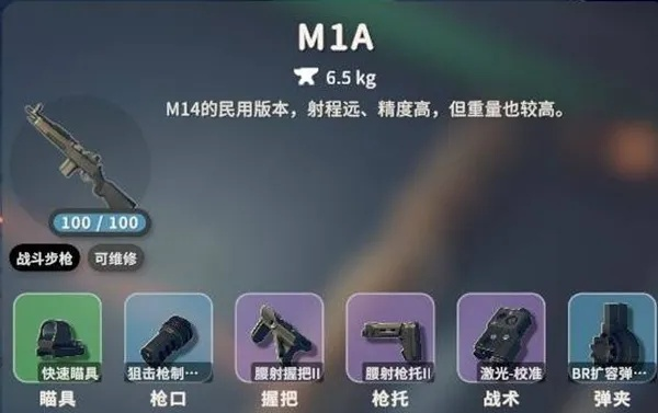M1A配件选择攻略：腰射流配件推荐解析