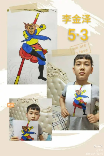 9岁神童画作惊艳，超越同龄悟空形象再现传奇