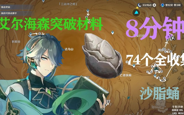 艾尔海森突破必备！沙脂蛹采集新攻略，高效获取新体验