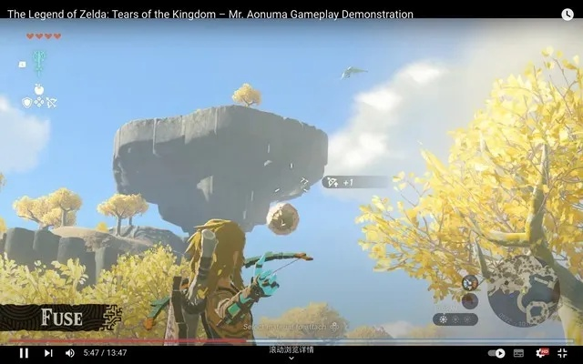 《塞尔达传说王国之泪》界面革新，前瞻新能力实机演示解析震撼来袭