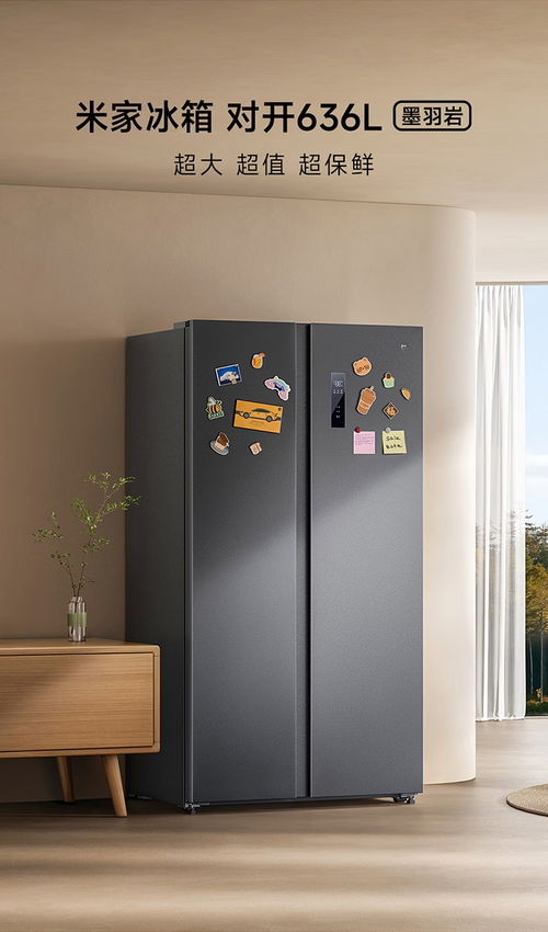 1899元米家636L冰箱，银离子抗菌升级，12小时10kg冷冻力，净味保鲜新体验