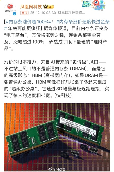 内存条价格飙升，老哥1T投资赚翻了！理财新宠诞生！