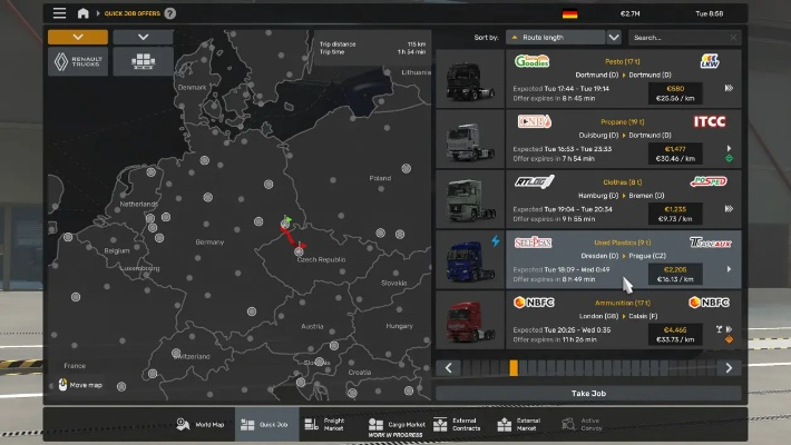 玩欧洲卡车模拟21.2.5版本怎么爽？优化细节、模组适配与盈利技巧全揭秘
