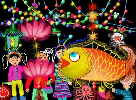 新春猫猫钓游记：年画爆竹灯笼齐舞欢畅