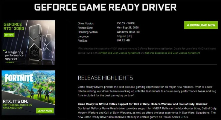 英伟达发布最新驱动后迅速下架 建议已更新玩家使用旧版