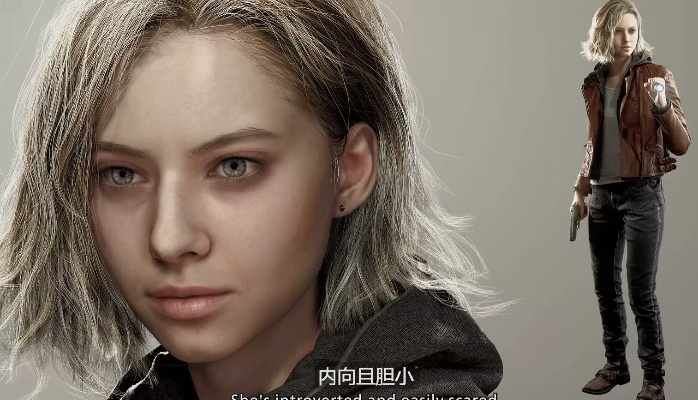 生化危机9格蕾丝面部，好莱坞CG团队超精细重塑