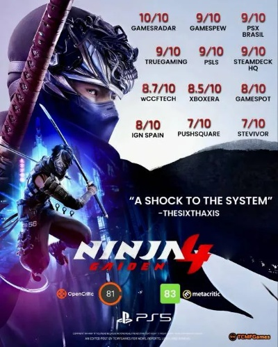 动作大作《忍者龙剑传4》Steam新史低：售价193.7元 折扣截至3月11日