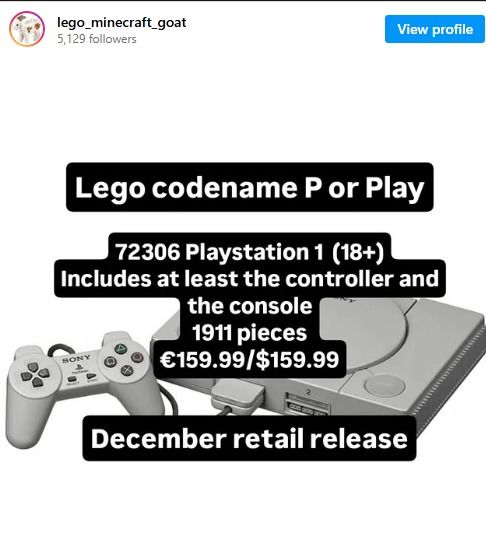 和Game Boy一样可以玩！曝乐高将推出PS1经典套装