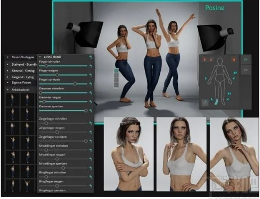 超真实人体建模软件《HAELE 3D - 姿势工作室 Max》公布