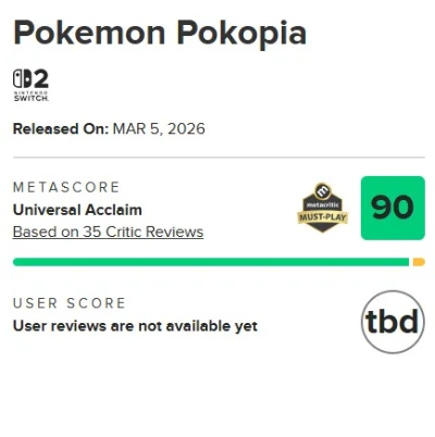 比肩《生化危机9》！《宝可梦Pokopia》评分升至89