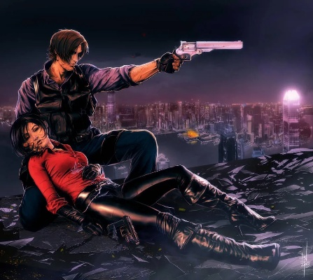 《生化危机》新同人图 艾达王将里昂按墙上显暧昧