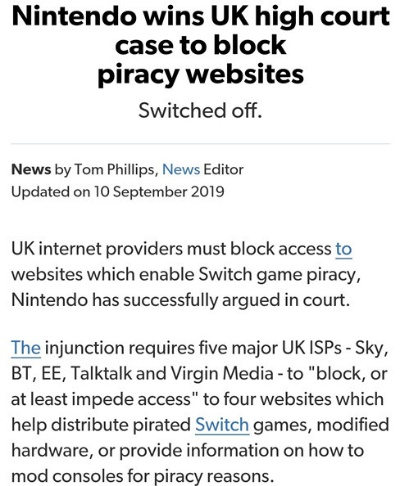 Switch改装盗版案告破 四人被移送检方