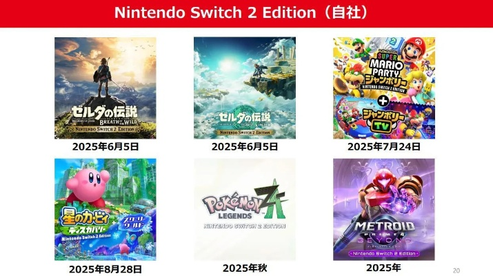 爆料称任天堂2026年已为NS2规划多款发售作品